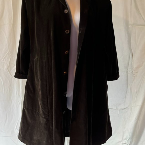 Eskandar High-end Black Oversize Corduroy Coat - Picture 3 of 10
